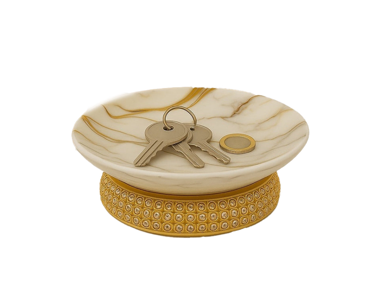 Svuotatasche effetto marmo gold