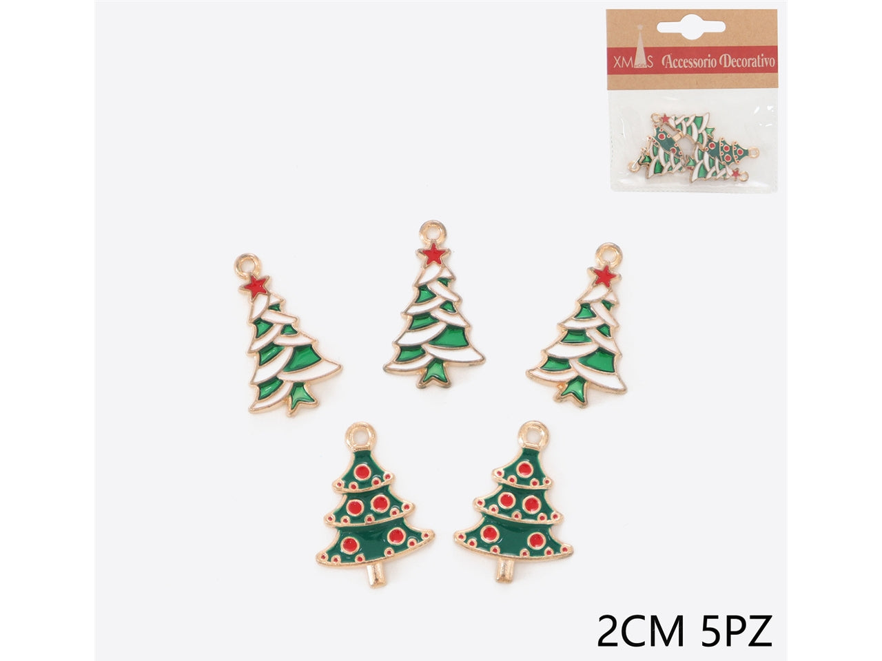 Ciondolo albero 2cm in confezione da 5 pezzi