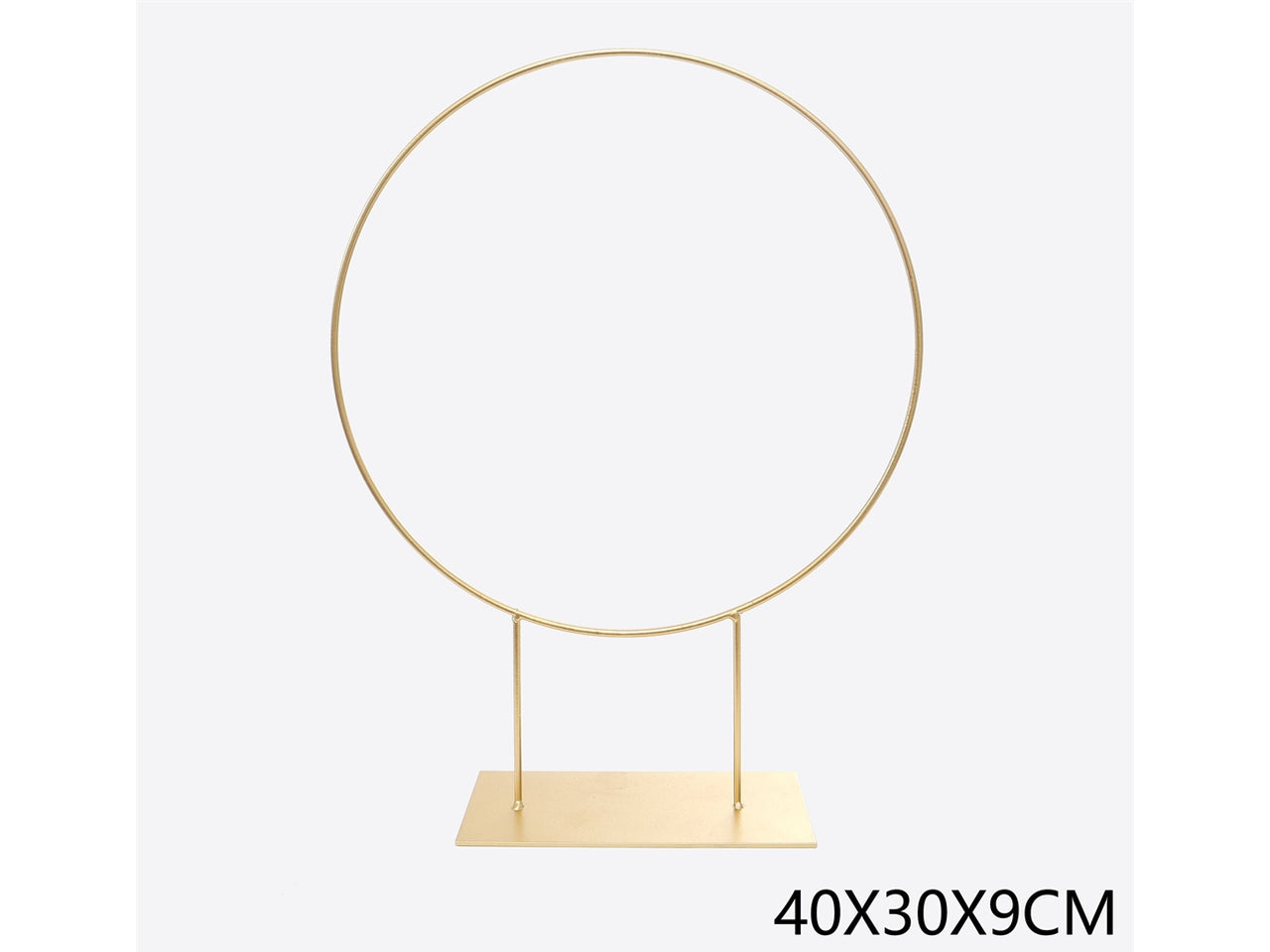 Cerchio 40x30x9cm decorativo in metallo con base oro