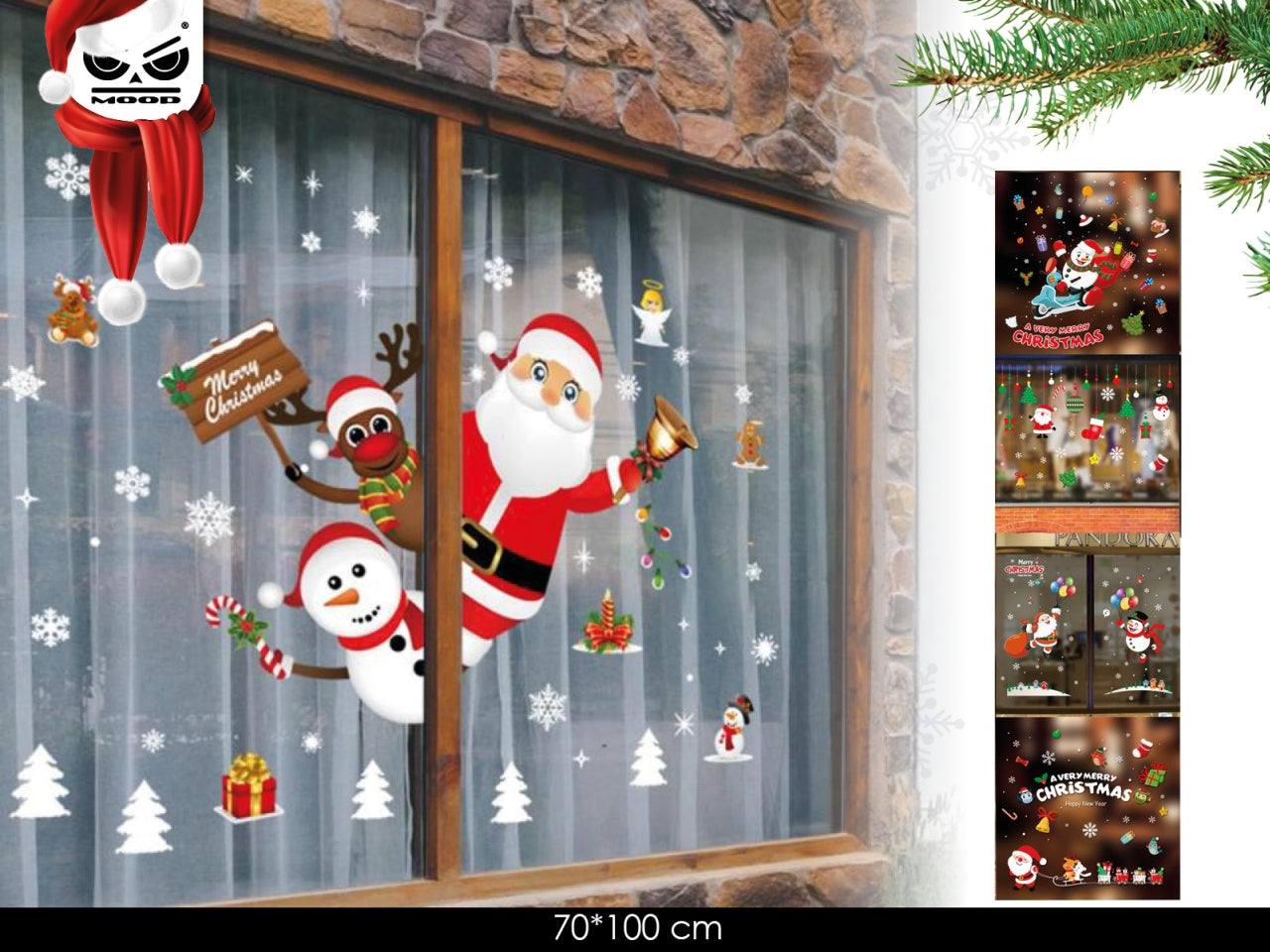 Vetrofania natalizia xl