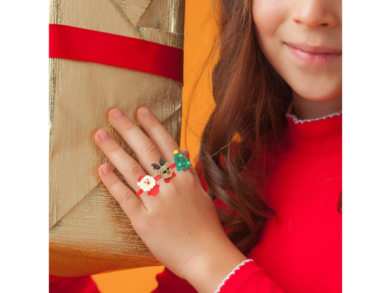 Anelli bijoux natalizi confezione 3 pezzi