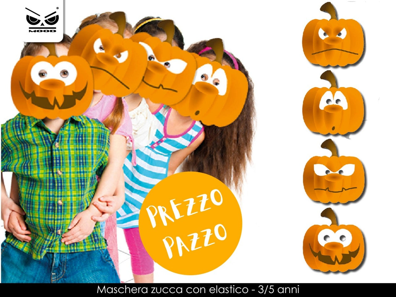 Maschera zucca in carta assortite