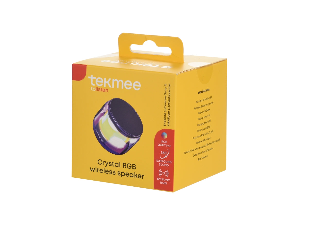 Tekmee crystal rgb wireless speaker