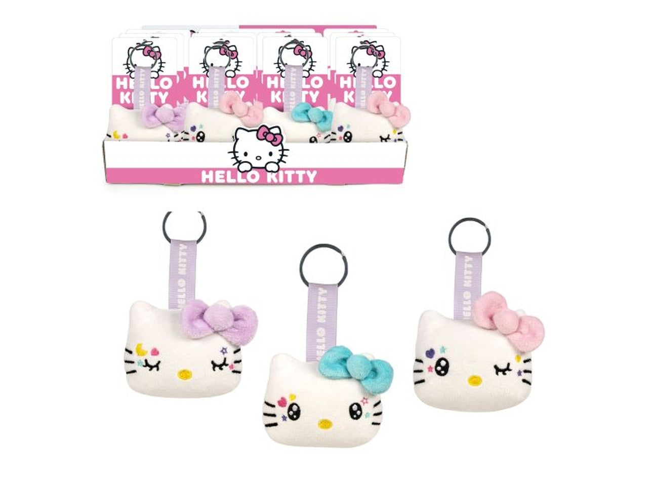 Hello kitty peluche portachiavi 12cm in 3 assortimenti