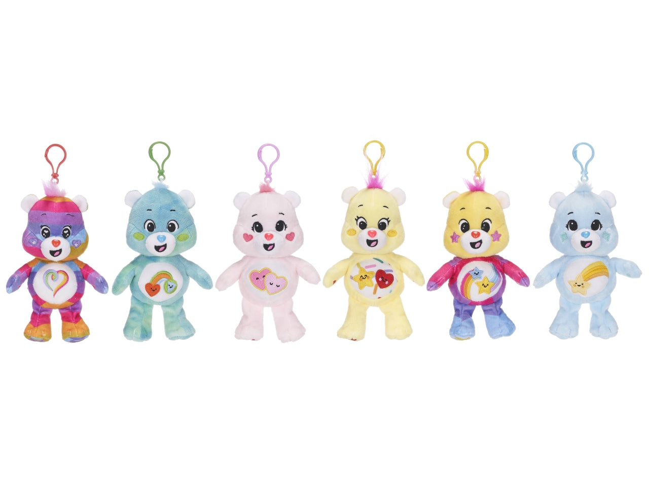 Orsetti del cuore care bears serie 7 portachiavi con bag-clip peluche 14cm in 6 assortimenti