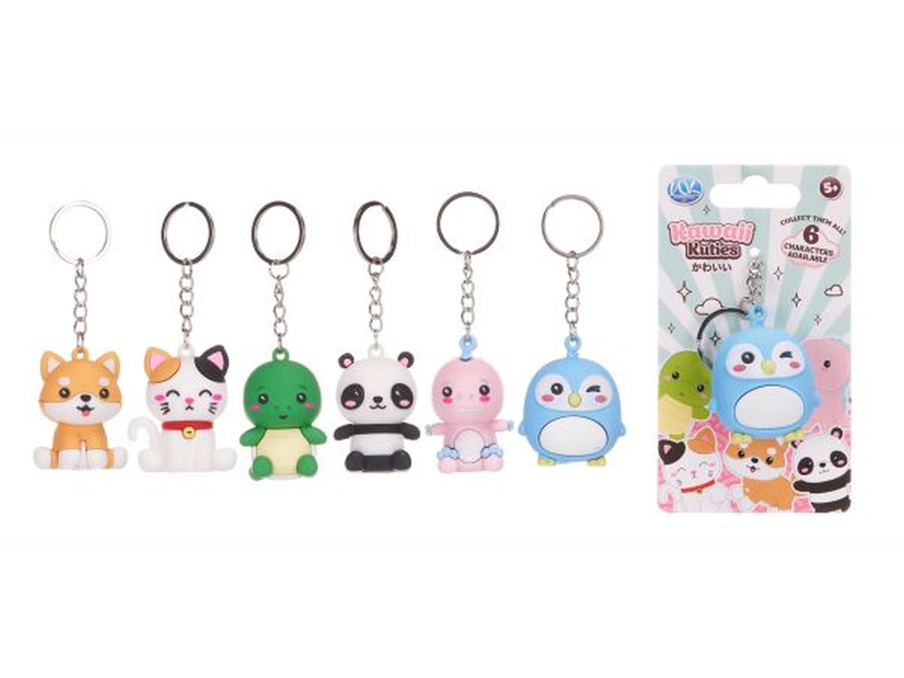 Kawaii kuties 3d portachiavi 5cm in 6 assortimenti