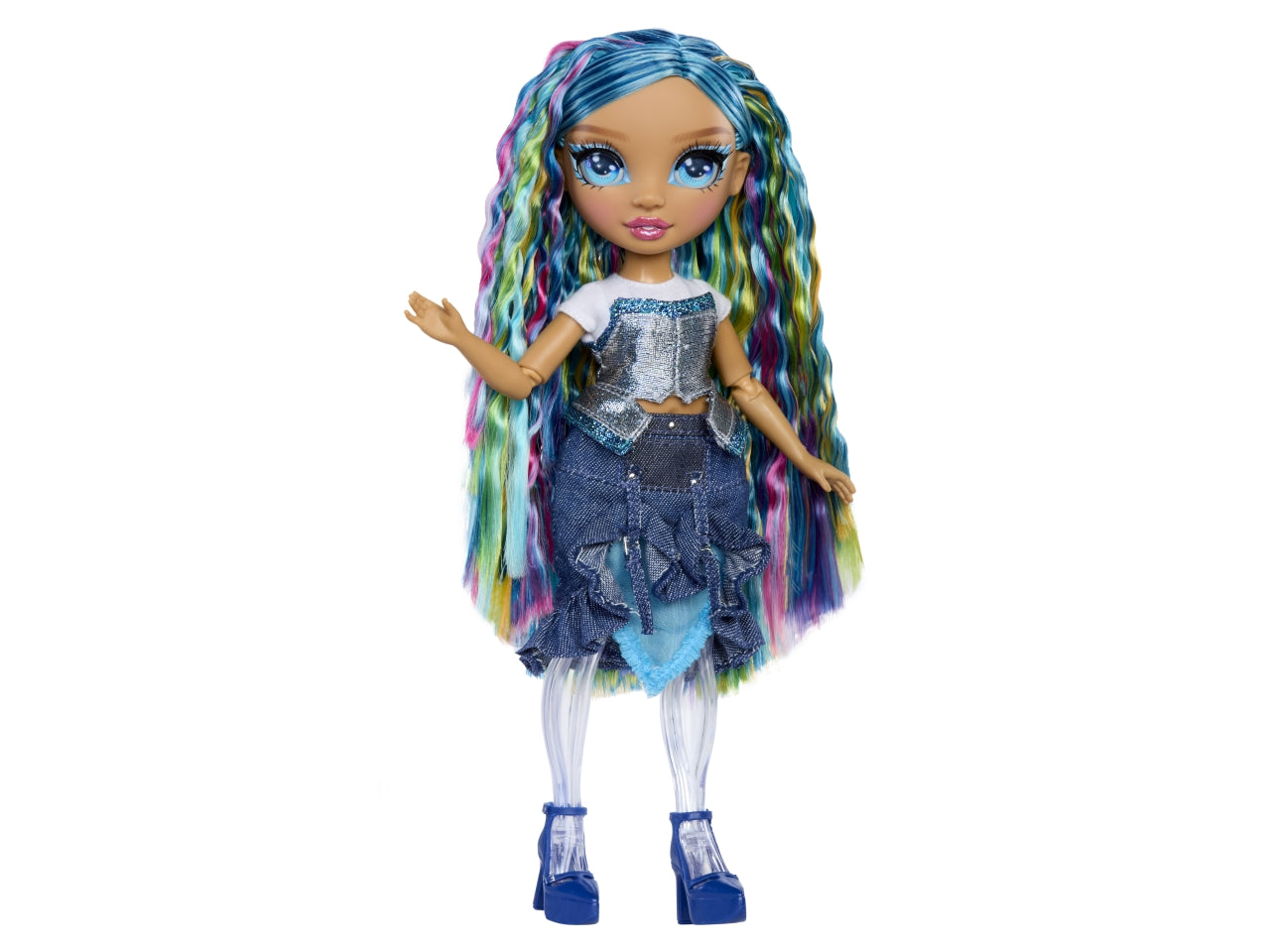 Rainbow high rainbow shimmers with slime fashion doll Skyler blue