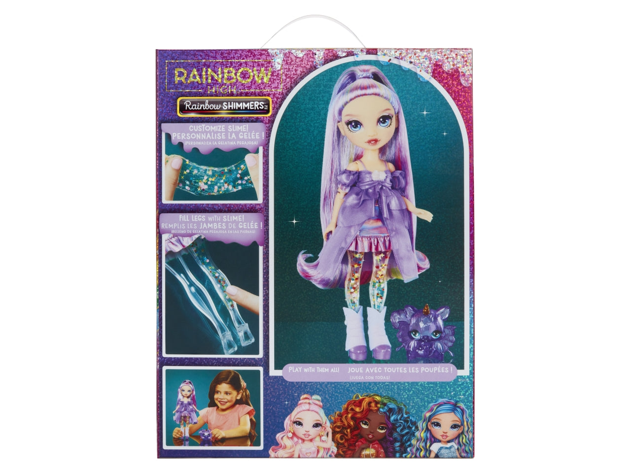 Rainbow high rainbow shimmers with slime fashion doll Violet purple