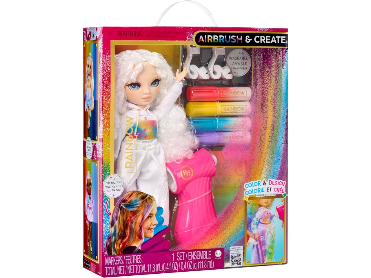 Rainbow high air brush create fashion dolls green Eyes