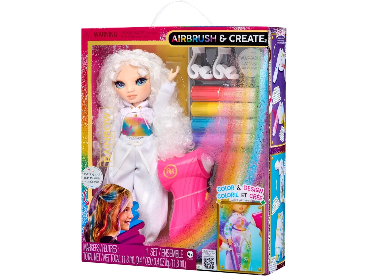 Rainbow high air brush create fashion dolls green Eyes