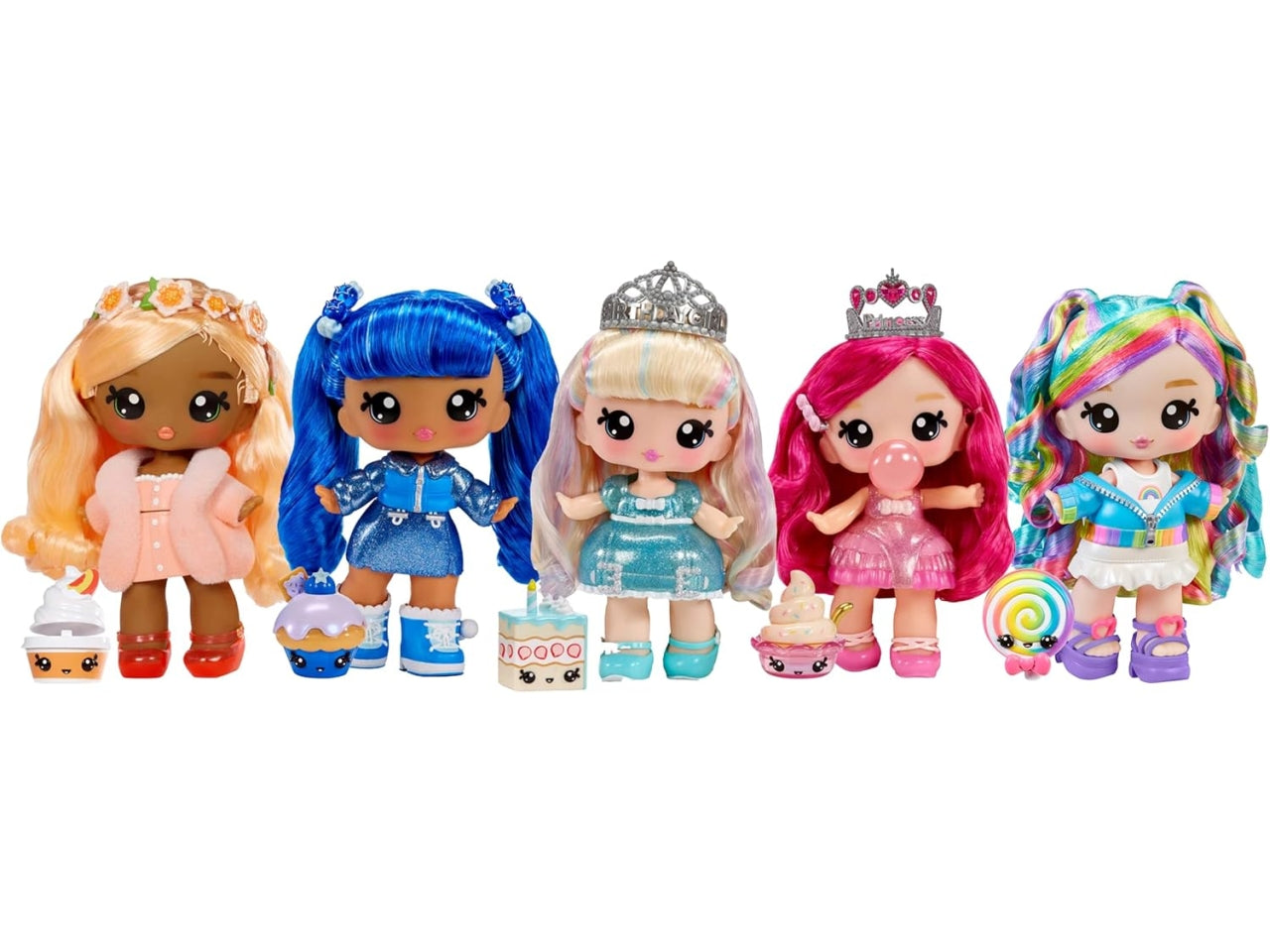 Yummiland large doll lipgloss pet- rainbow skyler rainbow belt