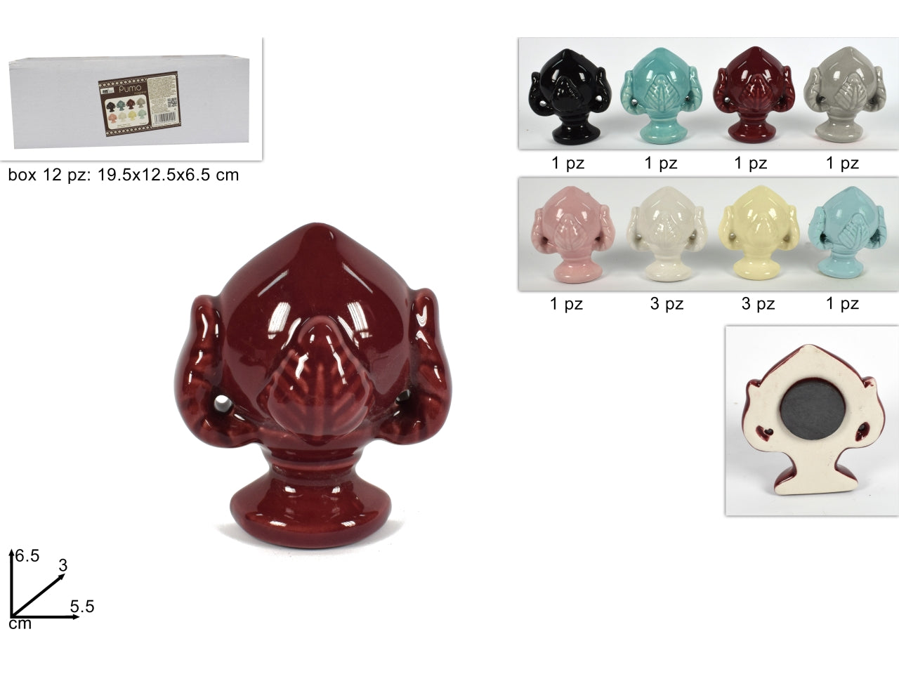 Pumo calamita 8 colori assortiti