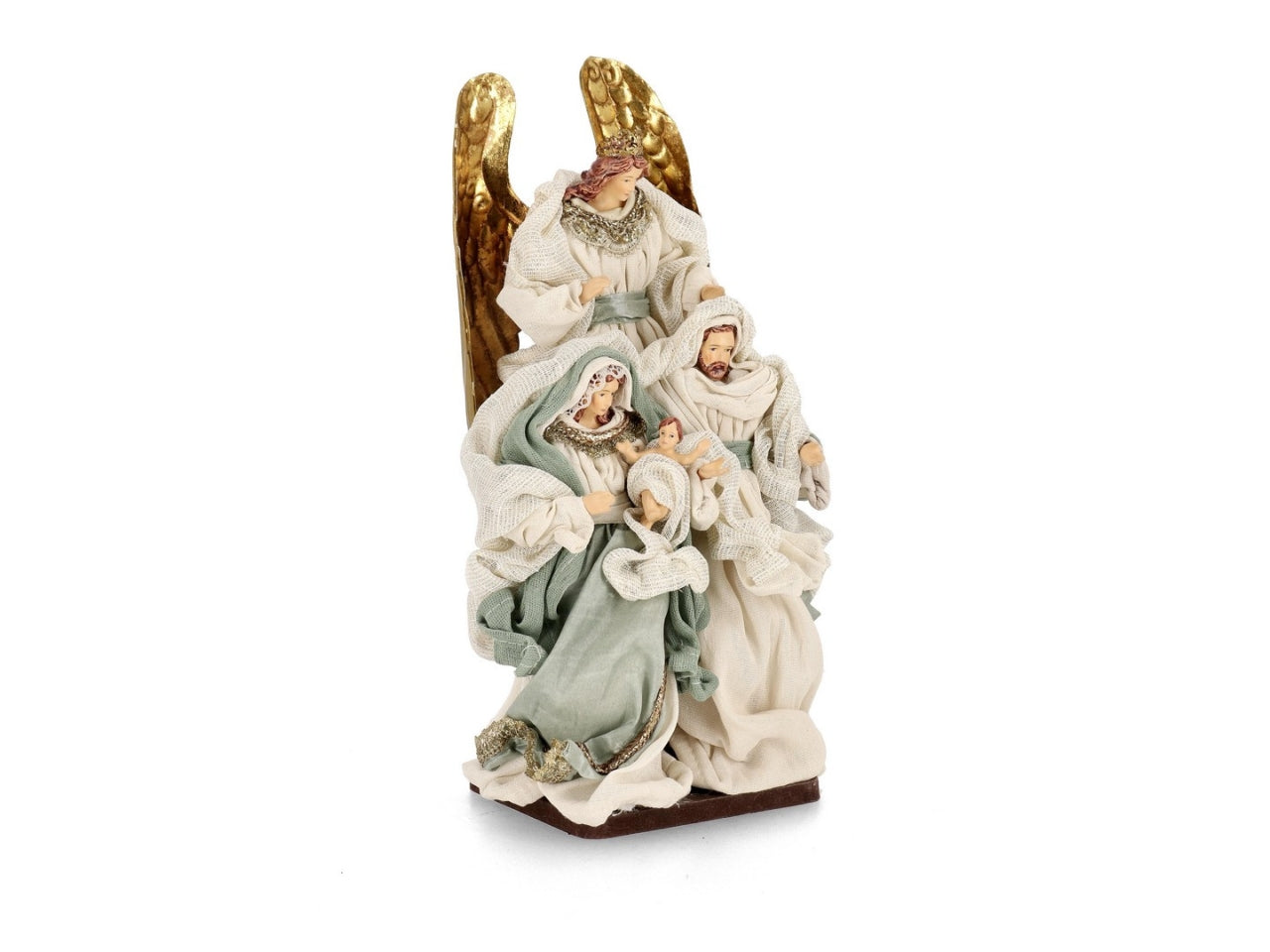 Nativita' 22cm faithful con angelo azzurro