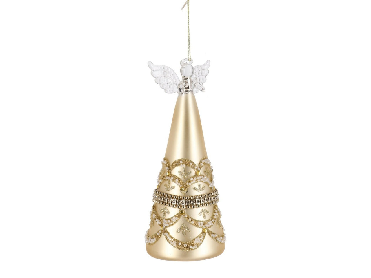 Appendino angelo in vetro beloved oro