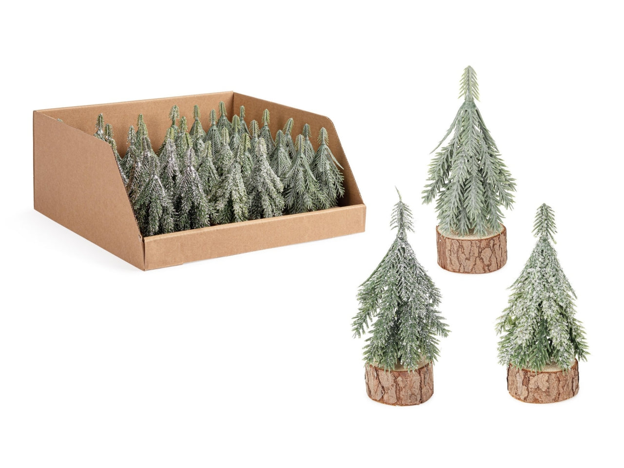 Albero rainier innevato 11cm assortiti