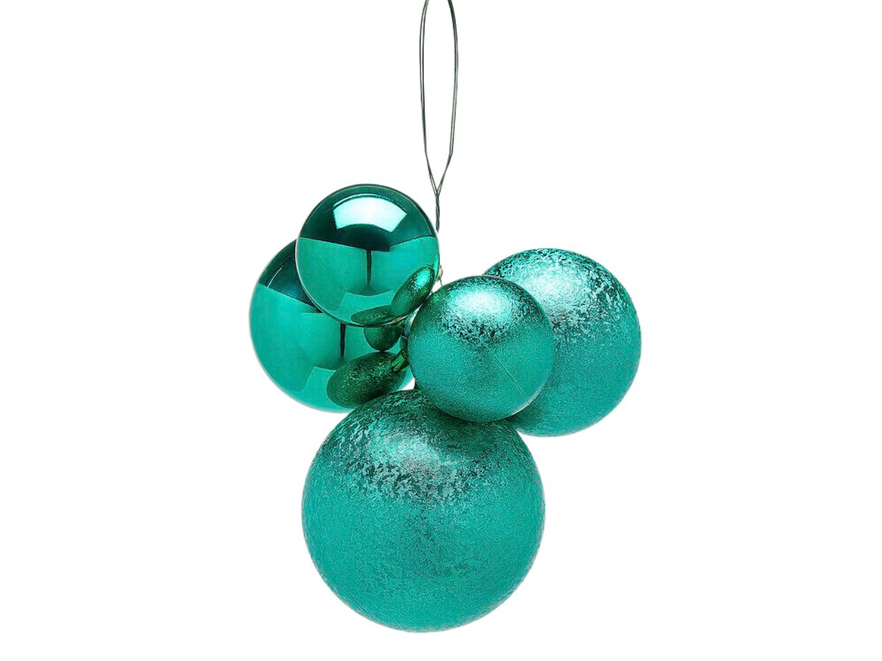 Decorazione grappolo groovemix 5 palle verde