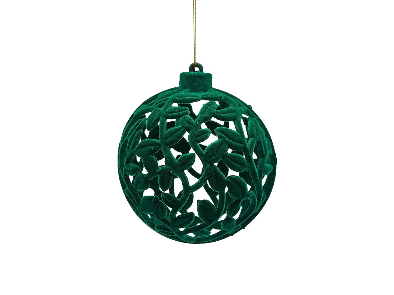 Palla 10cm velvet rintagliata verde