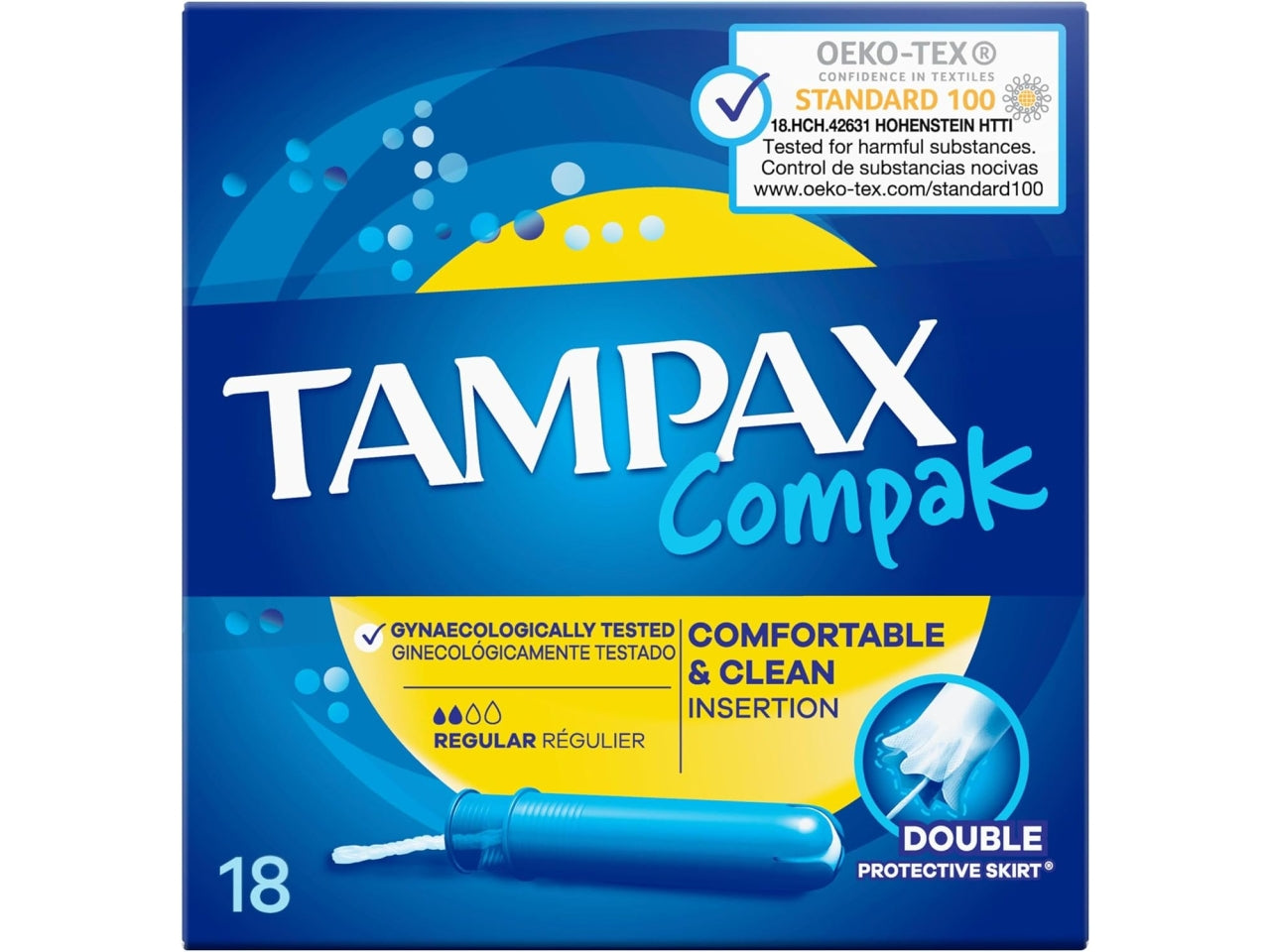Tampax compak x18 regular $