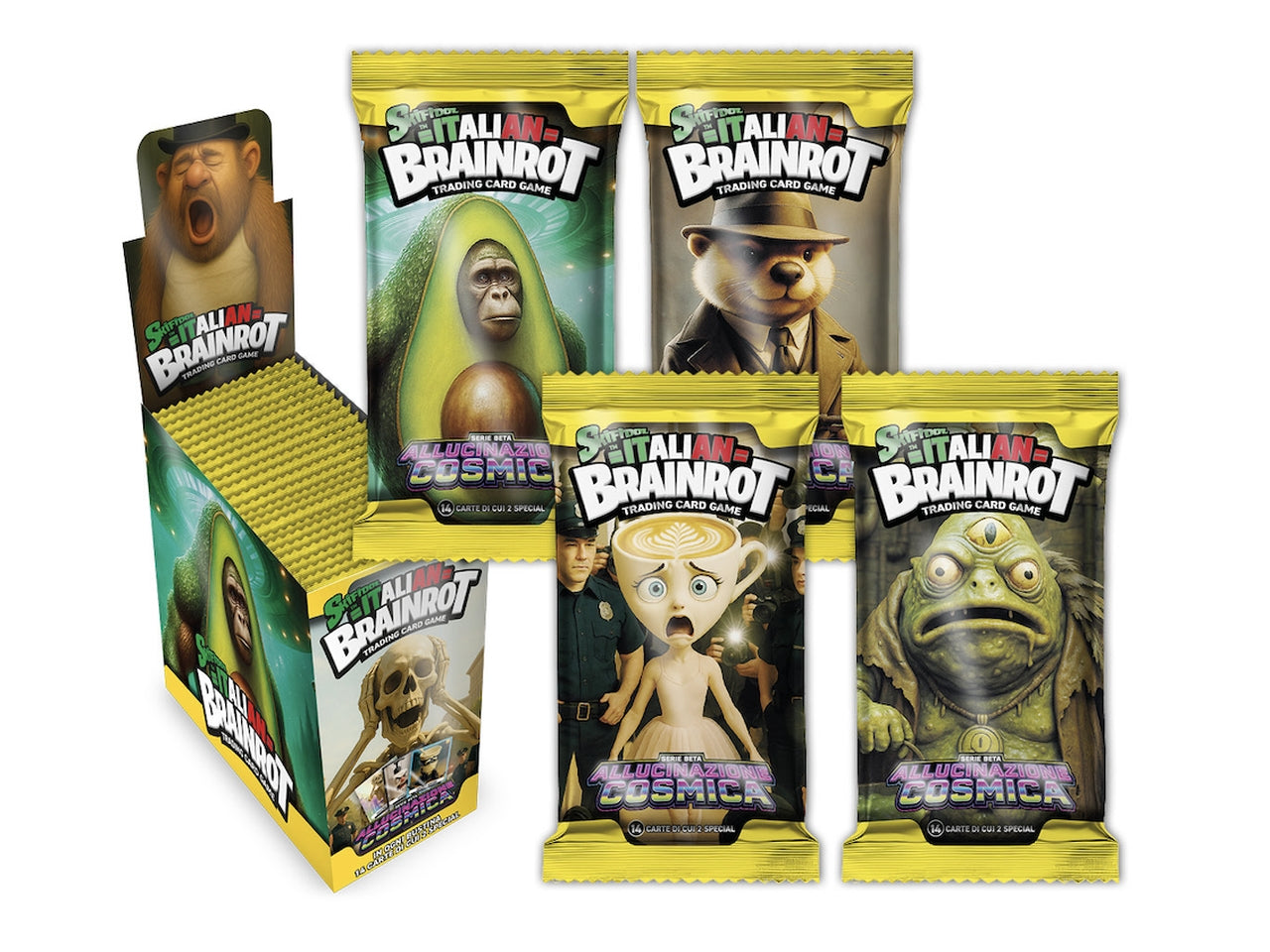Skifidol italian brainrot, allucinazione cosmica, busta 14carte serie beta