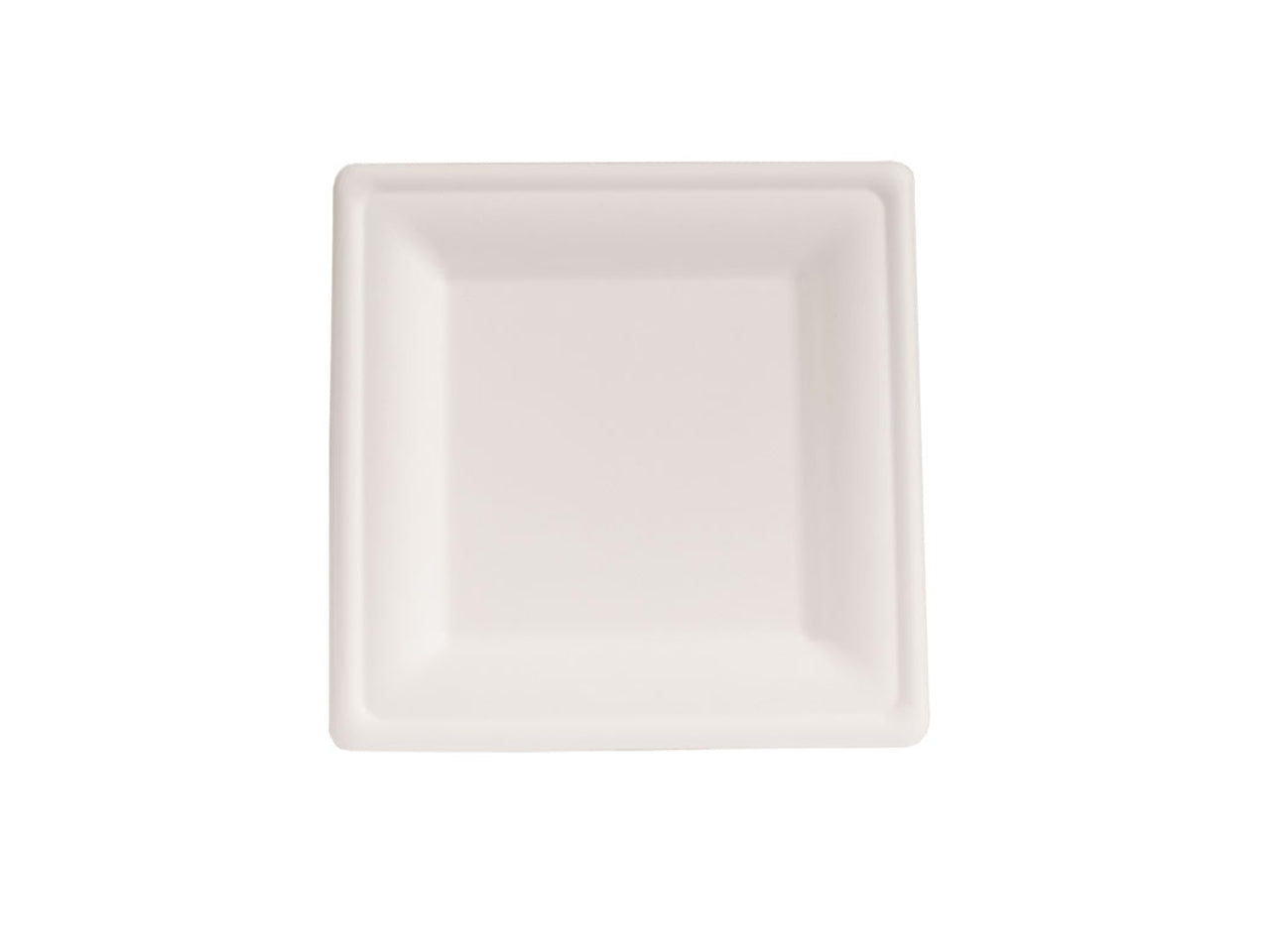 Piatto plastica quadrato 20,5x20,5cm riutilizzabile in confezione da 24 pezzi