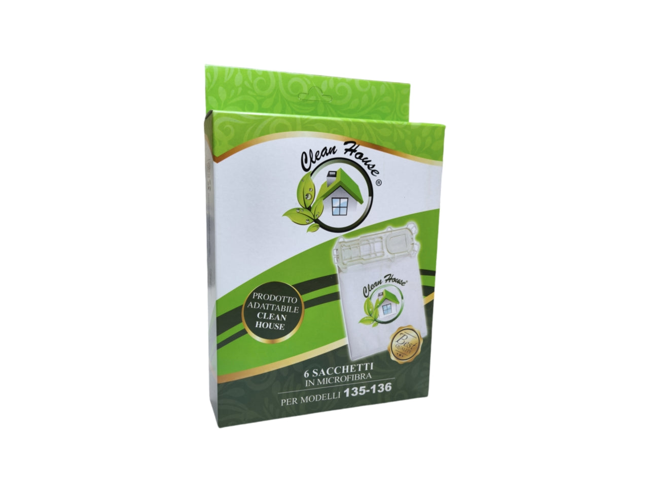 Sacchetti in microfibra confezione da 6 pezzi compatibili per aspirapolvere folletto vk135/136