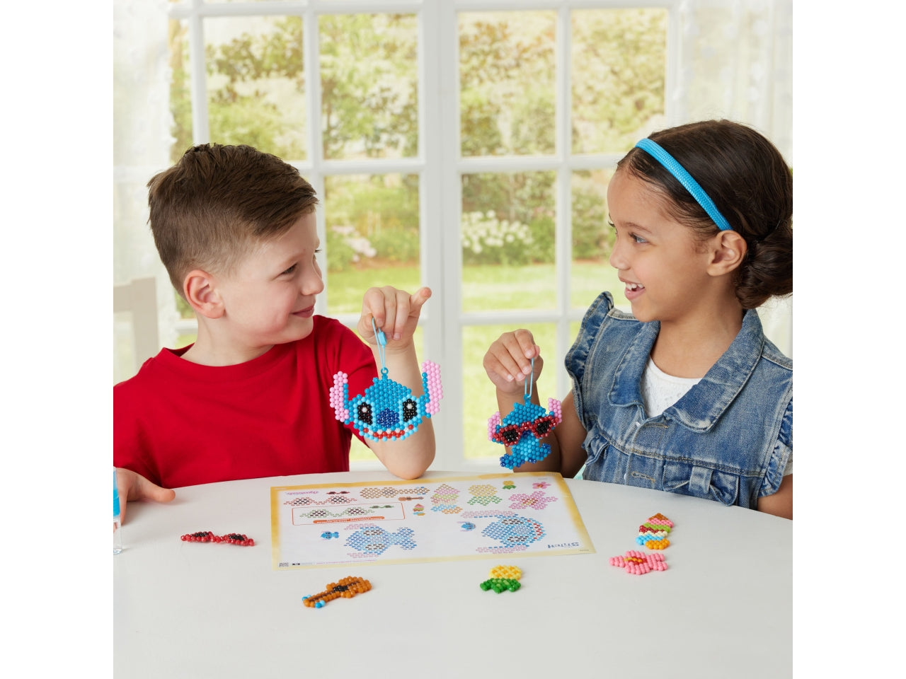 Stitch keychain craft kit perline colorate per realizzare portachiavi Disney Stitch e i suoi amici.