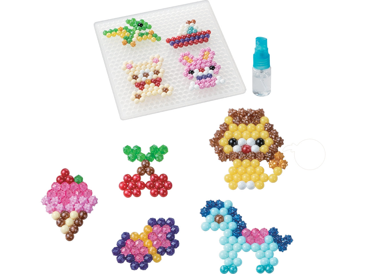 Aquabeads set scintillante Disney Princess include perline, gioiello e star in vari colori, vassoio, spray, fogli modello