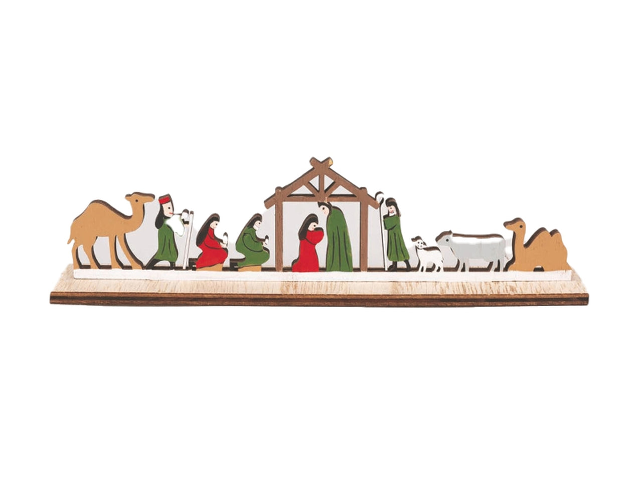 Presepe legno con base 18,7x5x3,2cm