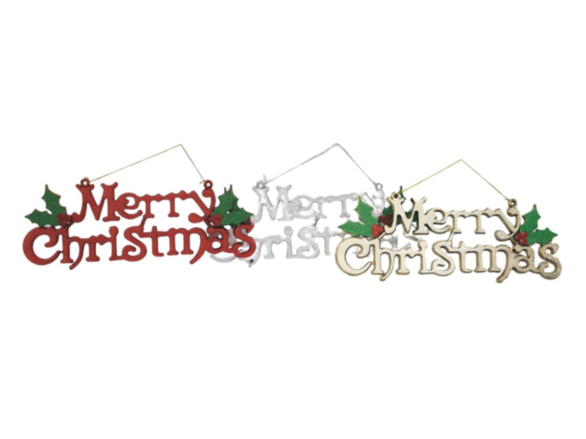 Dietroporta merry christmas 40xh.13cm colori assortiti