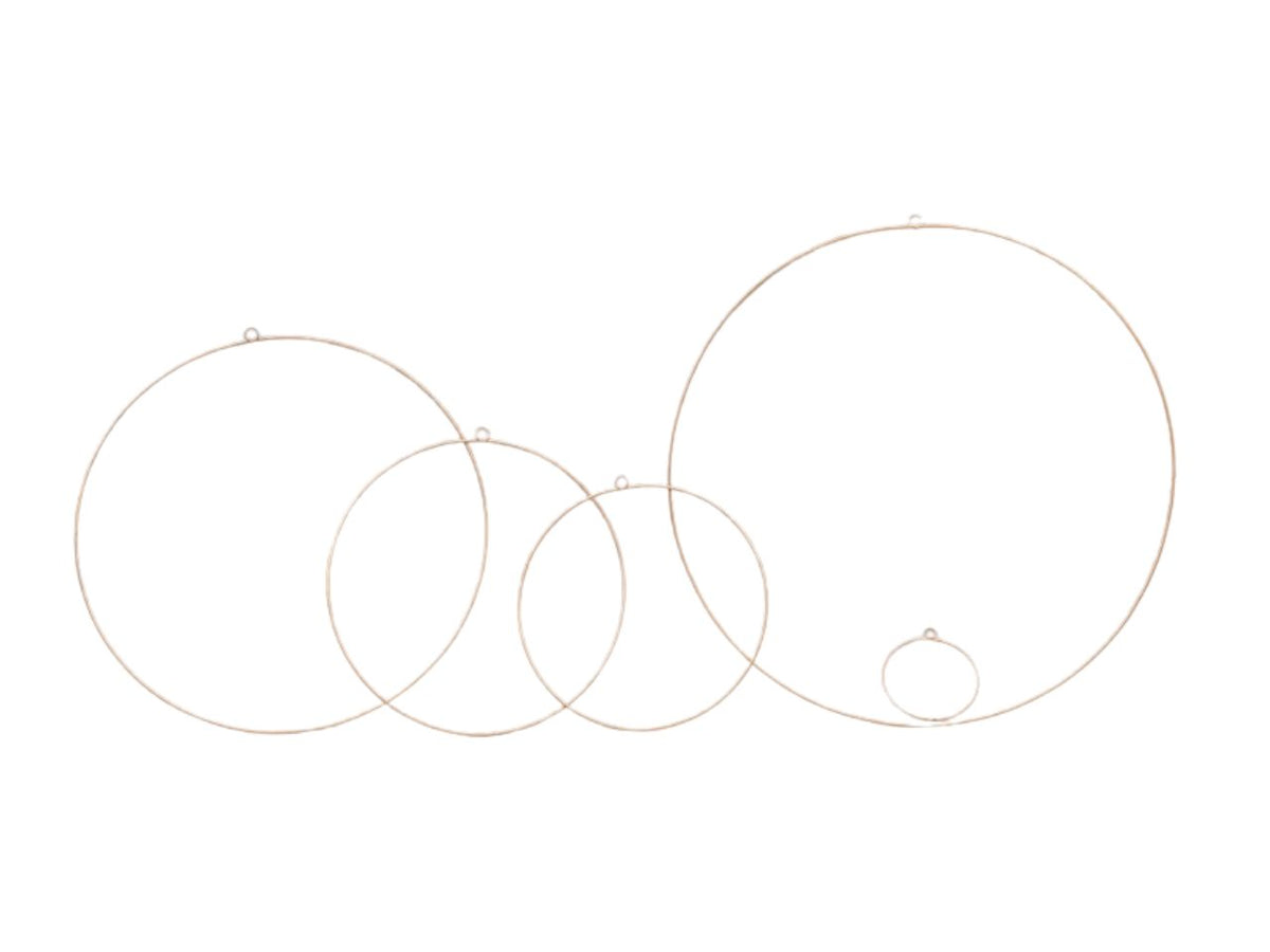 Cerchio decorativo in metallo 50cm oro