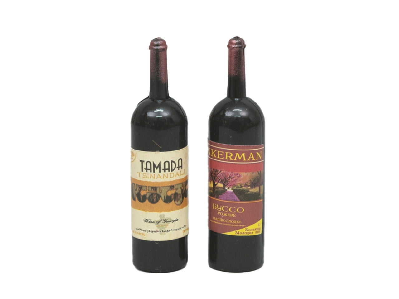 Accessorio per presepe 2 bottiglie vino 5cm