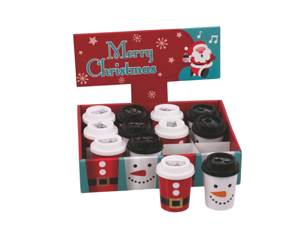 Temperino natalizo 3,5x6cm modelli assortiti