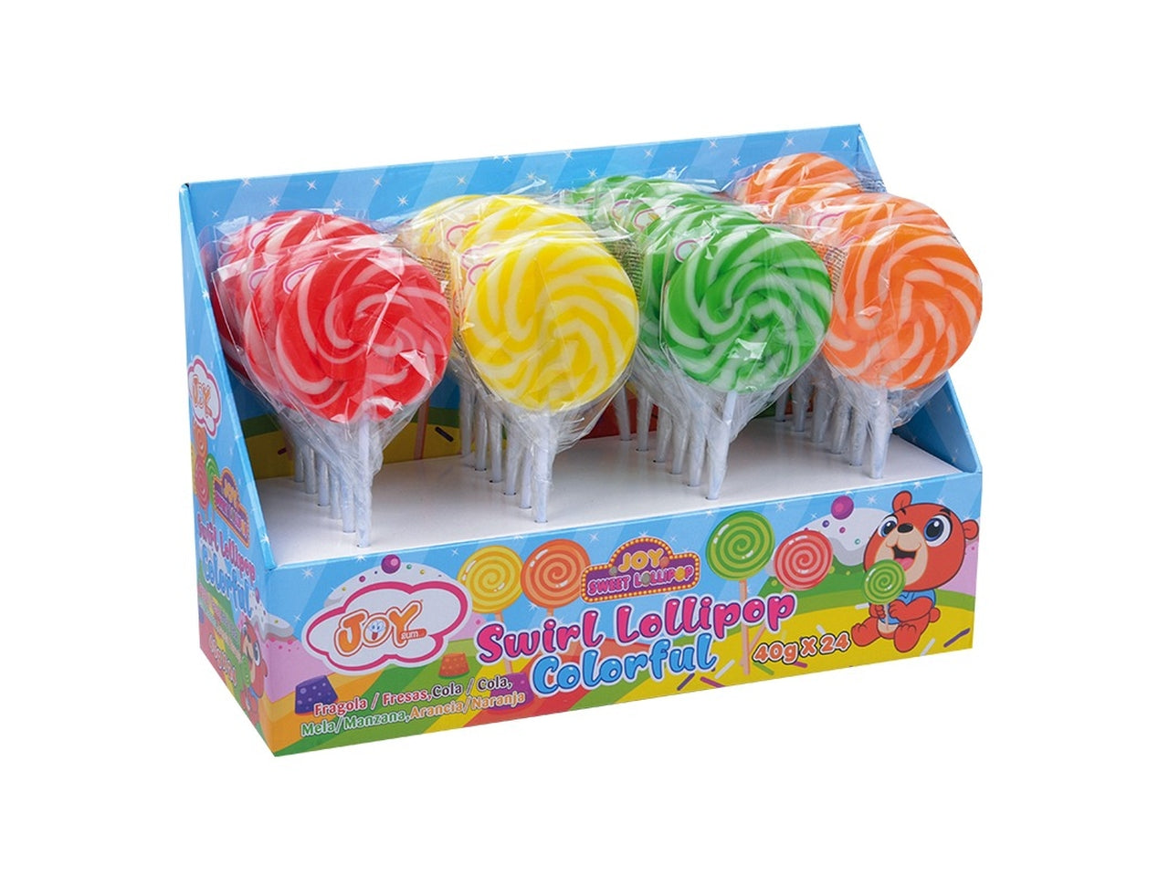 Colorful swirl lollipop 40gr