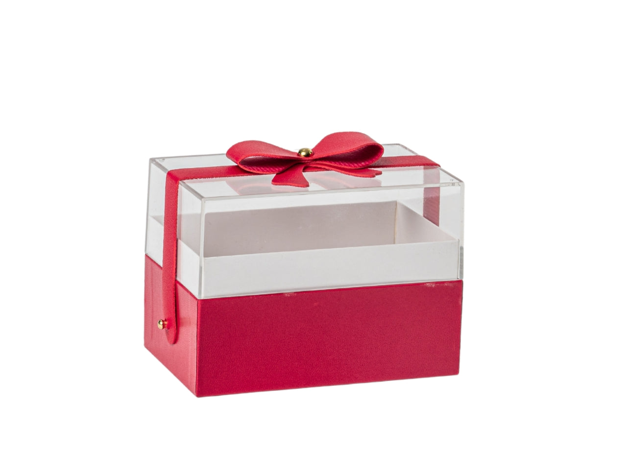 Scatola plexiglass rettangolare 14x9xh.10cm rossa