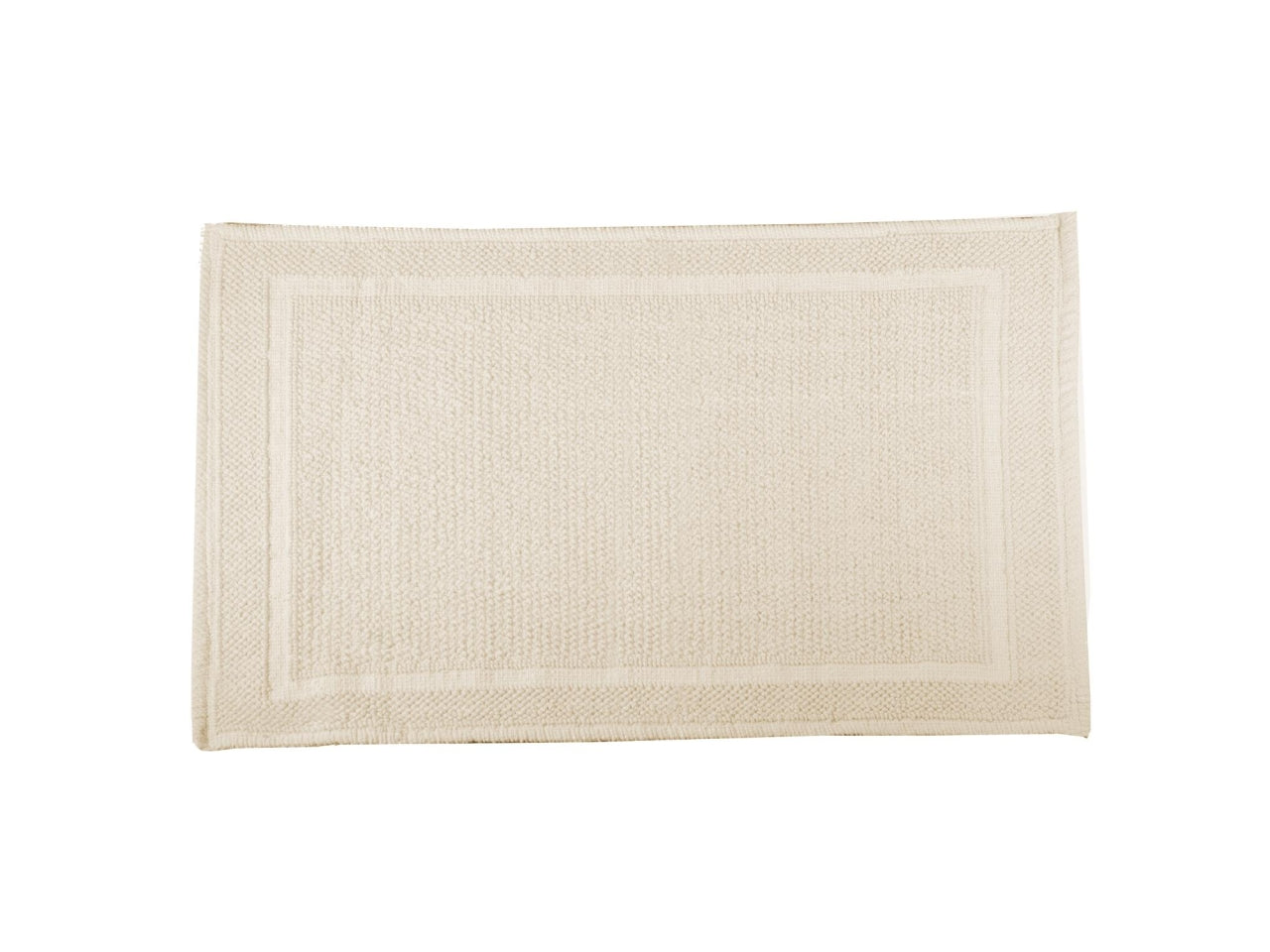Tappetino bagno 100% cotone vincent beige antiscivolo 50x80x2cmcm