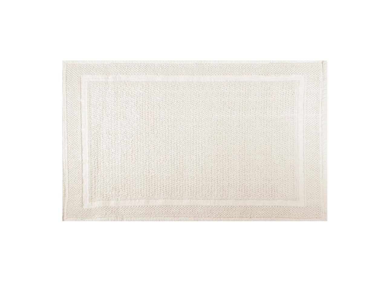Tappetino bagno 100% cotone vincent ivory antiscivolo 50x80x2cm