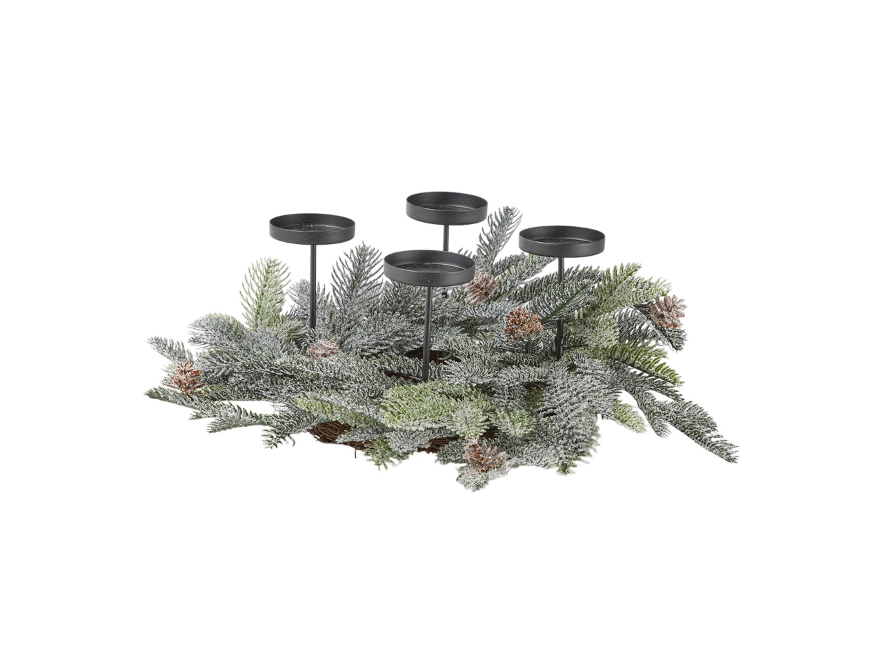 Centrotavola pino sherwood innevato 42cm 4posti