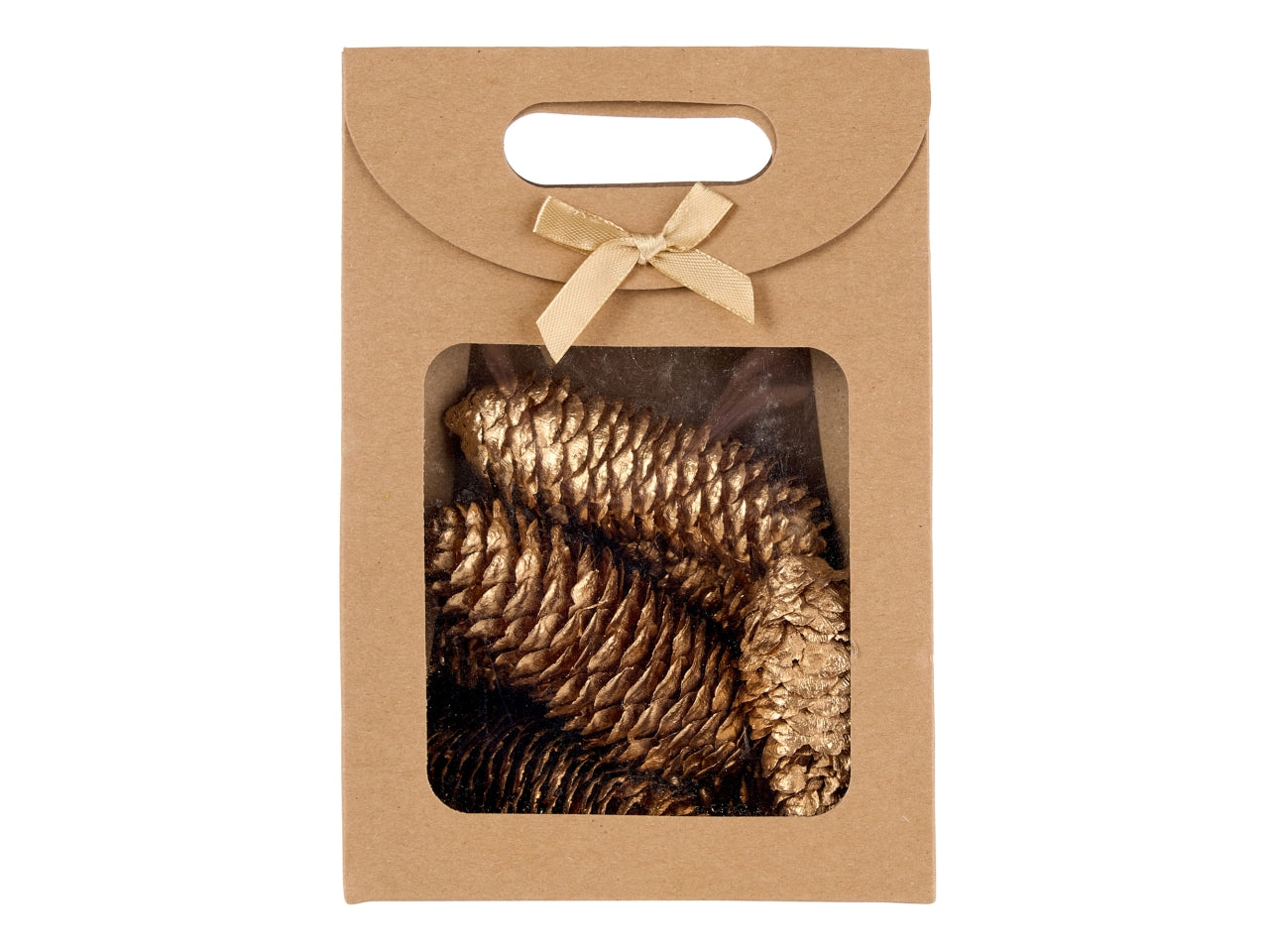 Pigne in scatola 5/9cm oro