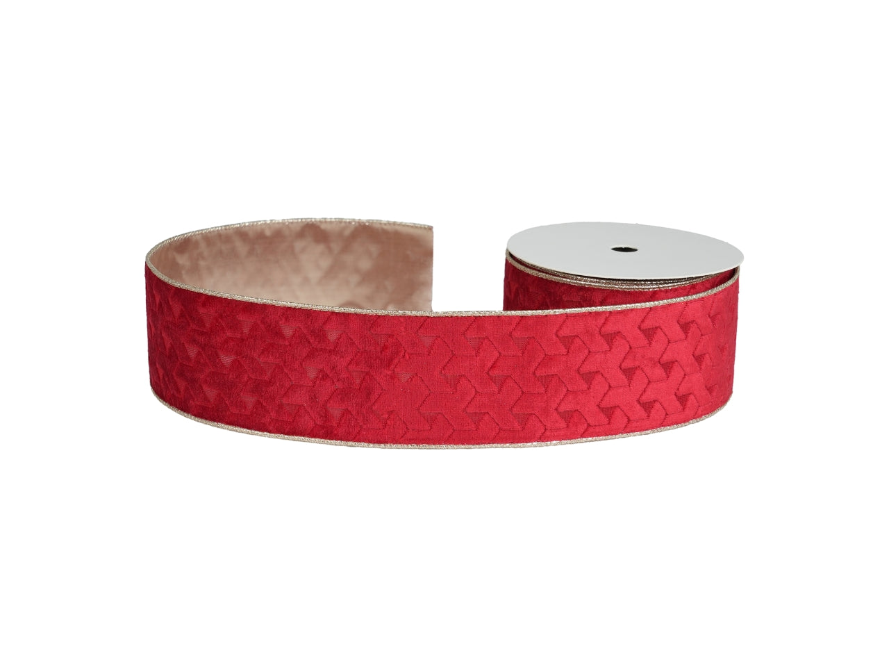 Nastro 6,3cmx9,14mt con trama rosso