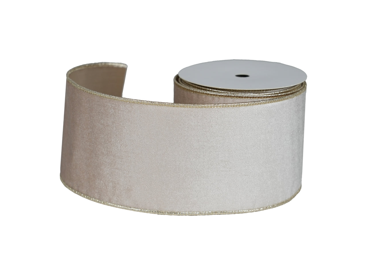 Nastro in velluto rigato 10cmx9,14mt beige