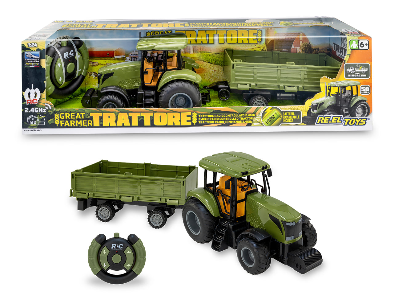 Trattore radiocomandato con rimorchio 2.4ghz
