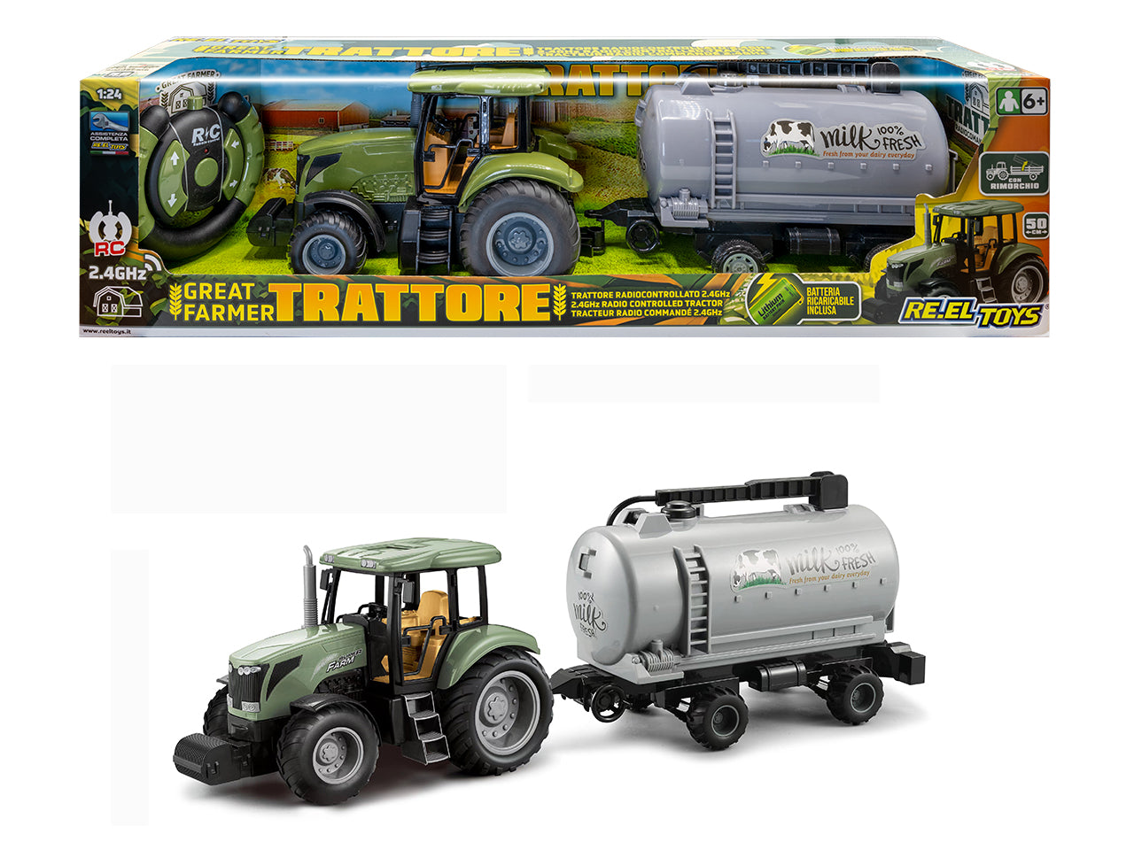 Trattore radiocomandato con cisterna 2.4ghz