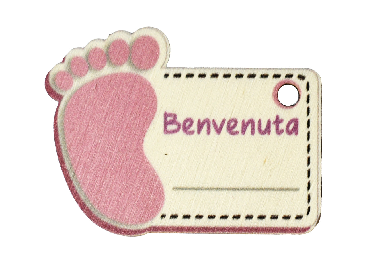 Tag legno 3mm ST SS-109 la confezione contiene 12 pezzi