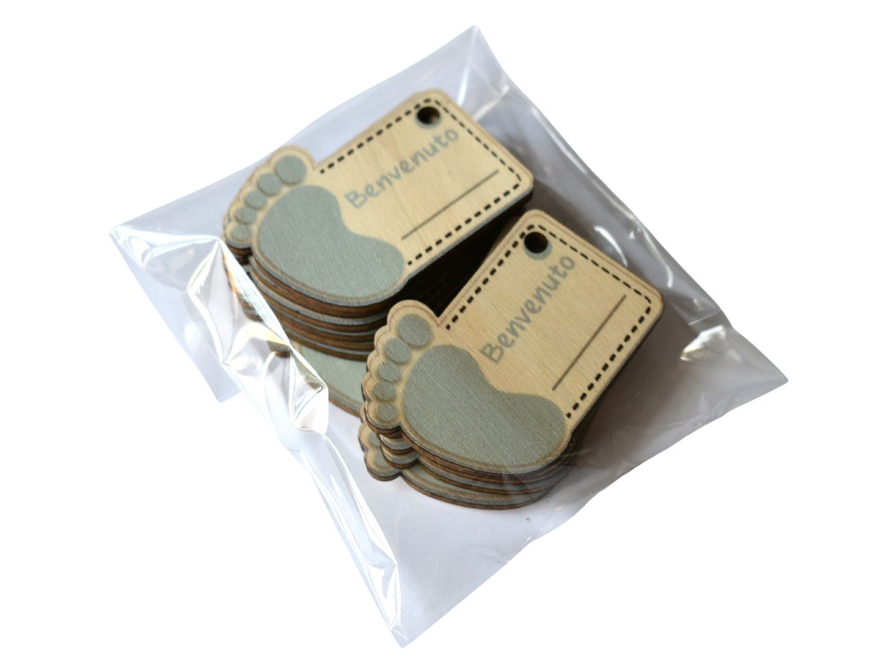 Tag legno 3mm ST SS-110 la confezione contiene 12 pezzi