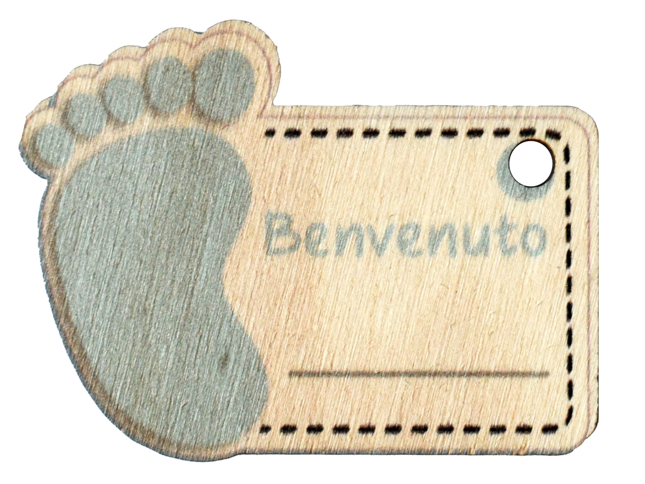 Tag legno 3mm ST SS-110 la confezione contiene 12 pezzi