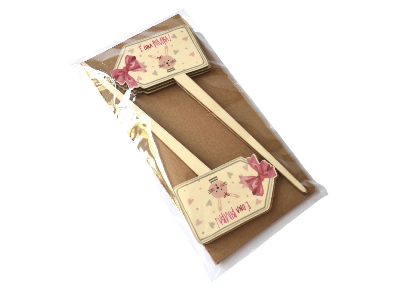 Pic nascita legno 3mm ST 095 la confezione contiene 6 pezzi