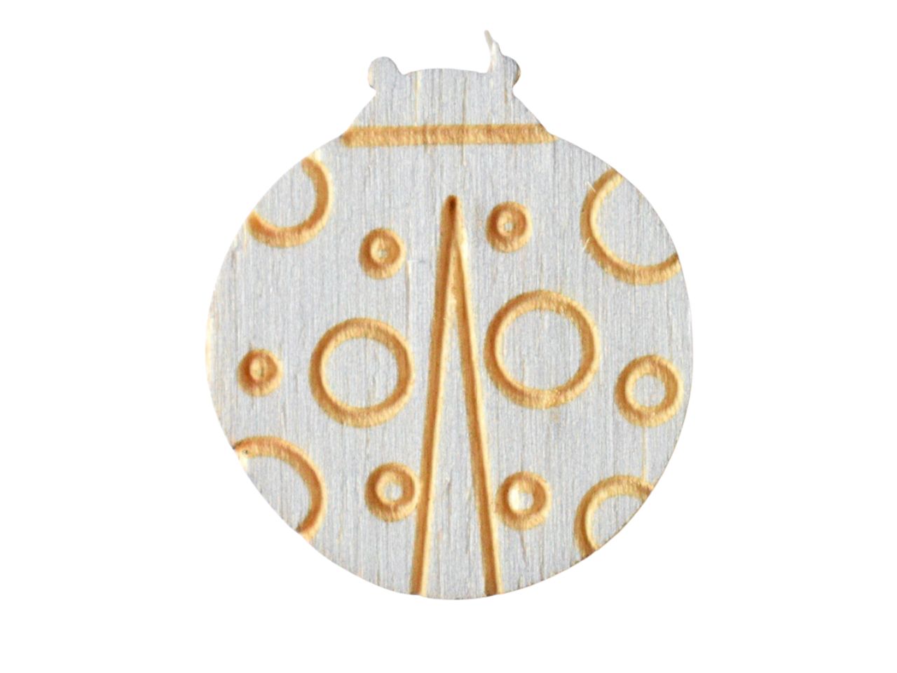 Formina legno 3mm ST coccinella la confezione contiene 12 pezzi