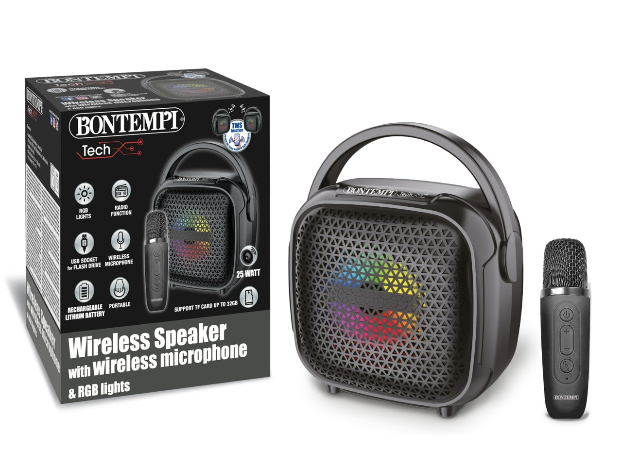 Cassa wireless con microfono