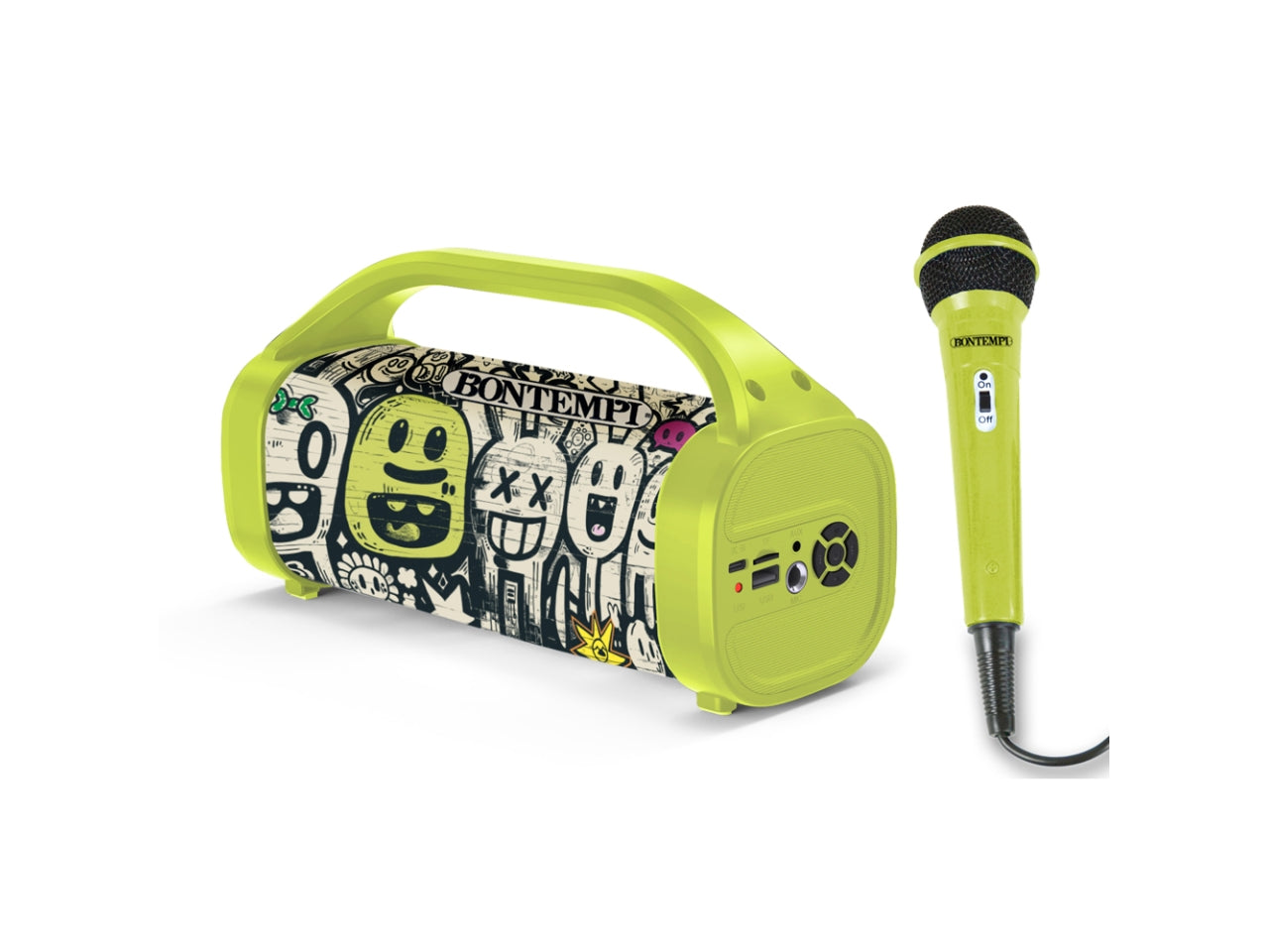 Cassa wireless con microfono e luci RGB