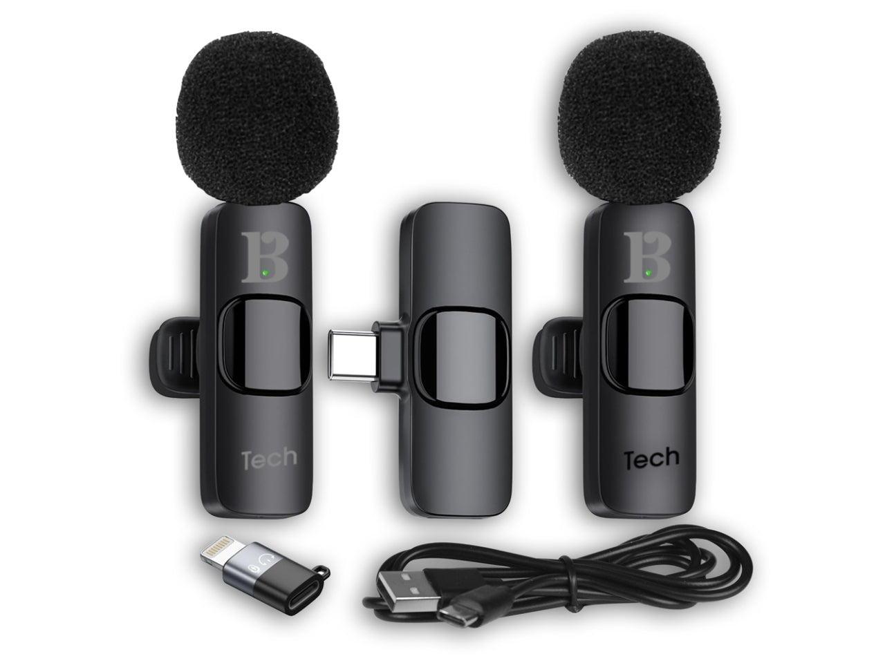 Anello di luce + 2 microfoni wireless